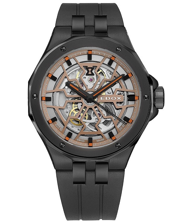 Ρολόι EDOX Delfin Mecano Skeleton 85303-37NCA-BEIO Automatic Ανδρικό