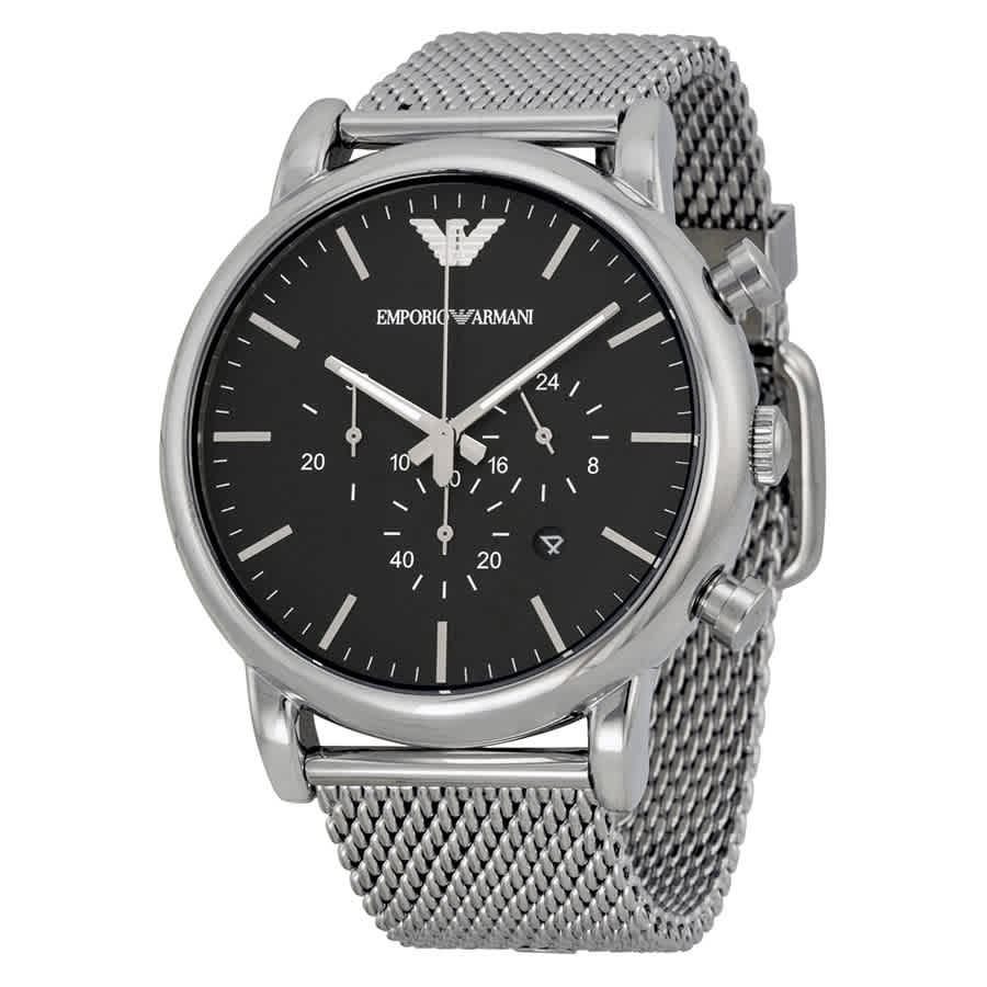 Ρολόι Emporio Armani Classic Chronograph Black Dial AR1808 Quartz - Ανδρικό