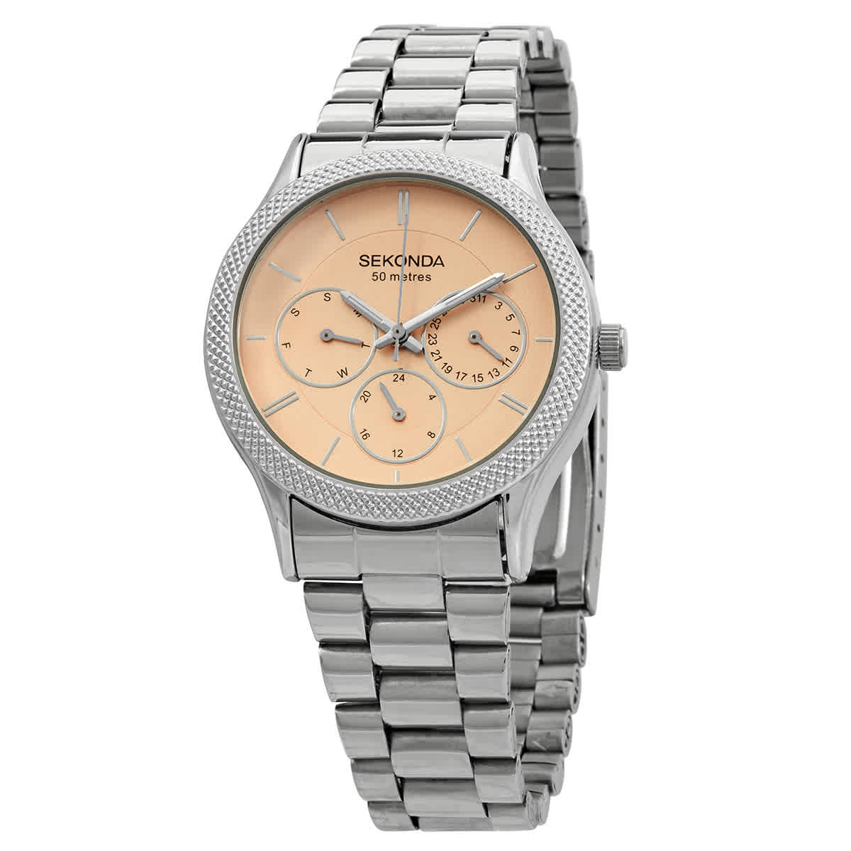 Ρολόι Sekonda Quartz Peach Dial Stainless Steel 2091 - Γυναικείο