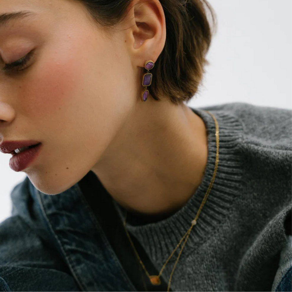 Boucles d'oreilles pendantes Persephone