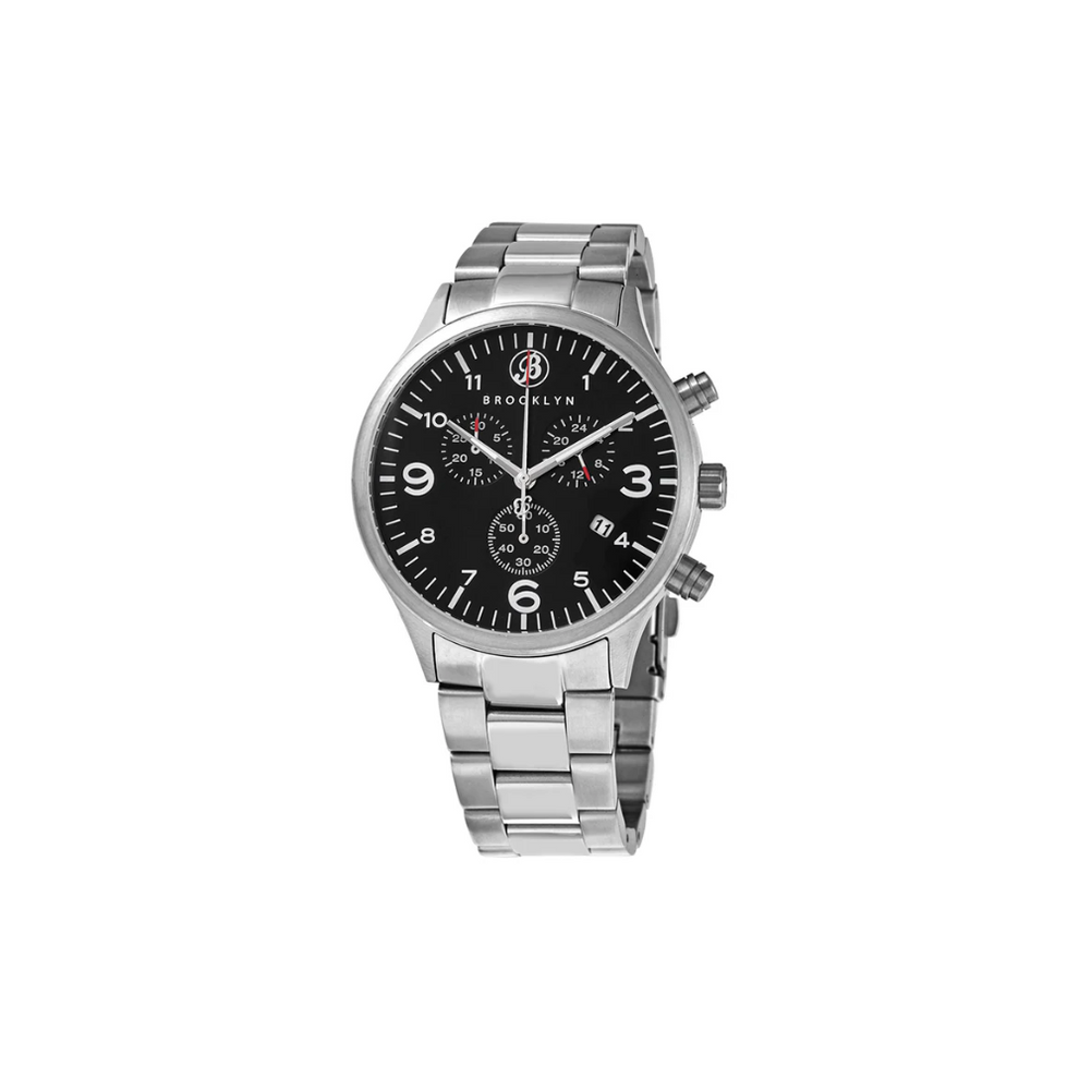 Ρολόι με Μεταλλικό Μπρασελέ BROOKLYN BW-308-BLK-3 - Ανδρικό