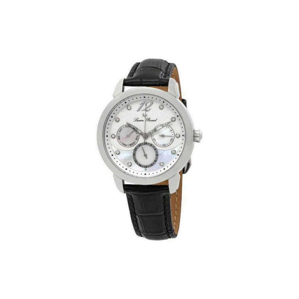 Ρολόι με Μαύρο Δερμάτινο Λουράκι LUCIEN PICCARD LΡ-40038-02ΜΟΡ - Γυναικείο