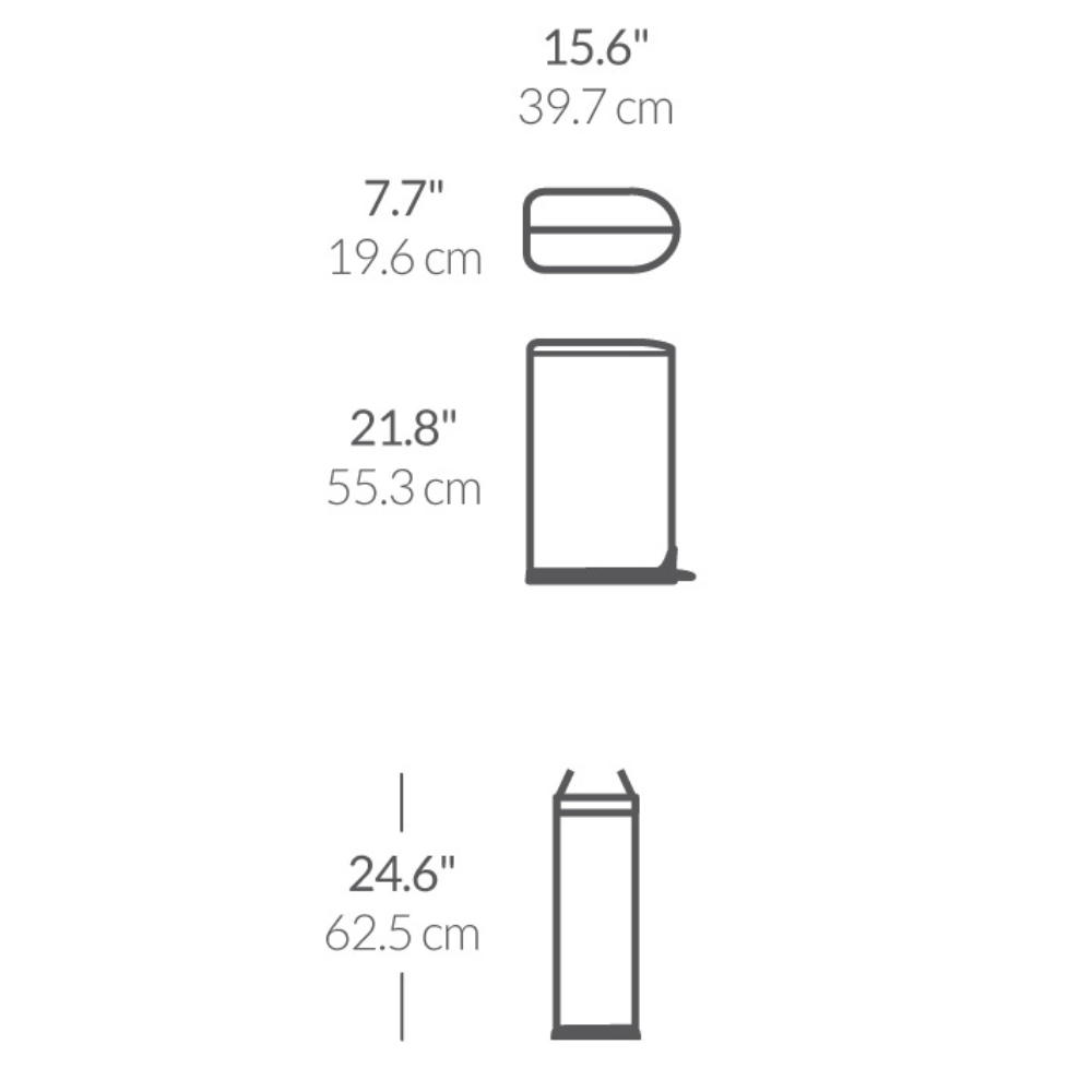 Κάδος Απορριμμάτων Butterfly με Πεντάλ 18L - CW2058 Simplehuman