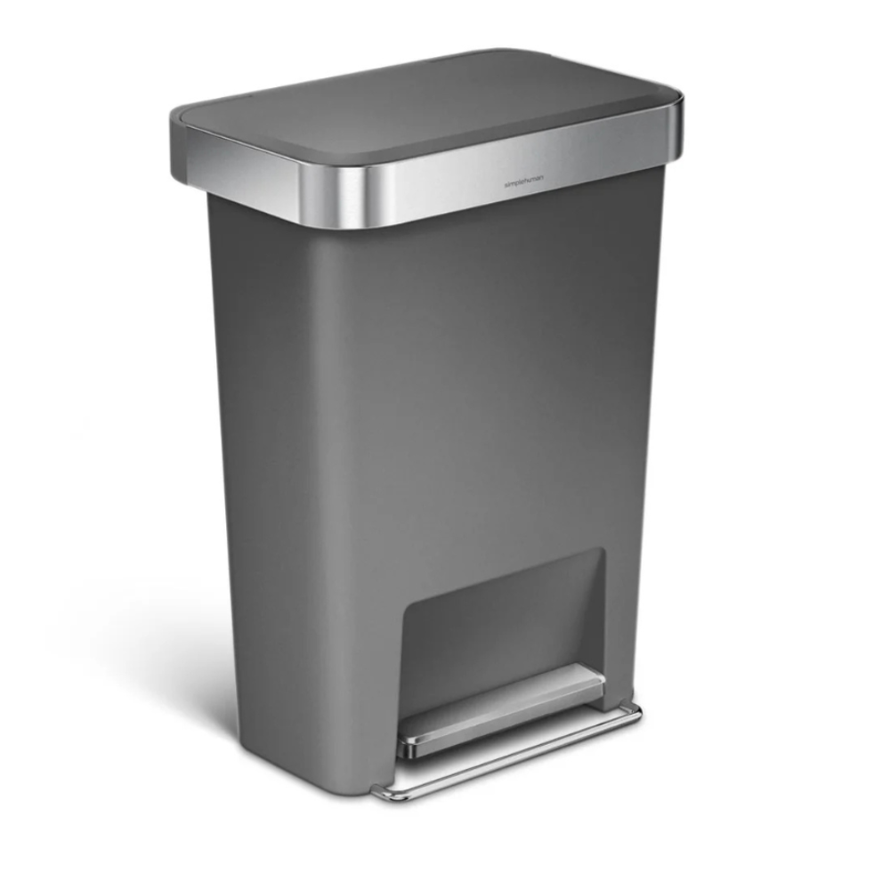 Ορθογώνιος Κάδος με Πεντάλ & Θήκη Σακούλας 45L - CW1386CB Simplehuman