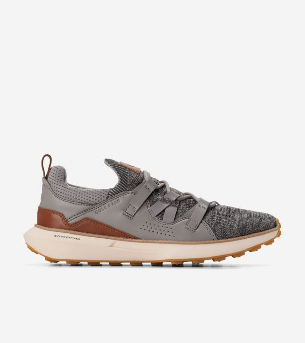 Ανδρικά GrandMøtion II Stitchlite ™ Trainer Grey Pinstripe Stitchlite ™-British Tan-Ivory (C38547W) - Cole Haan