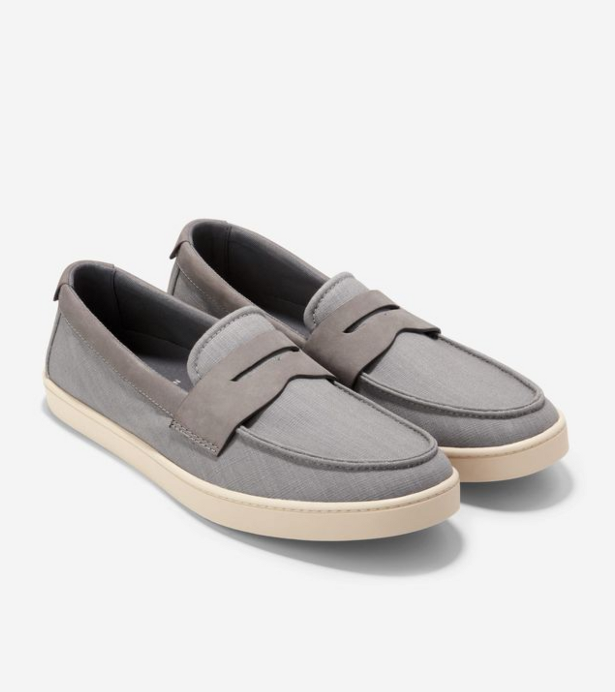 Ανδρικά Canvas Pinch Weekender Penny Loafers Titanium-Angora (C39015M) - Cole Haan