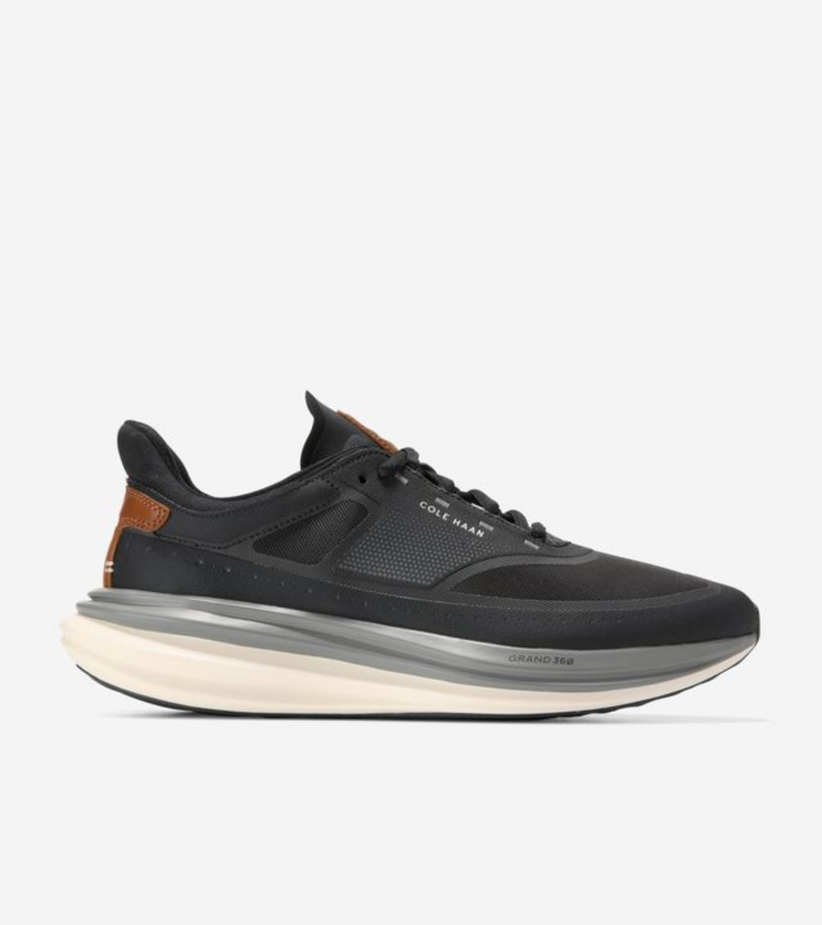Ανδρικά OriginalGrand Quadstar Running Sneakers Black-British Tan-Periscope-Quiet shade-Ivory (C39631M) - Cole Haan