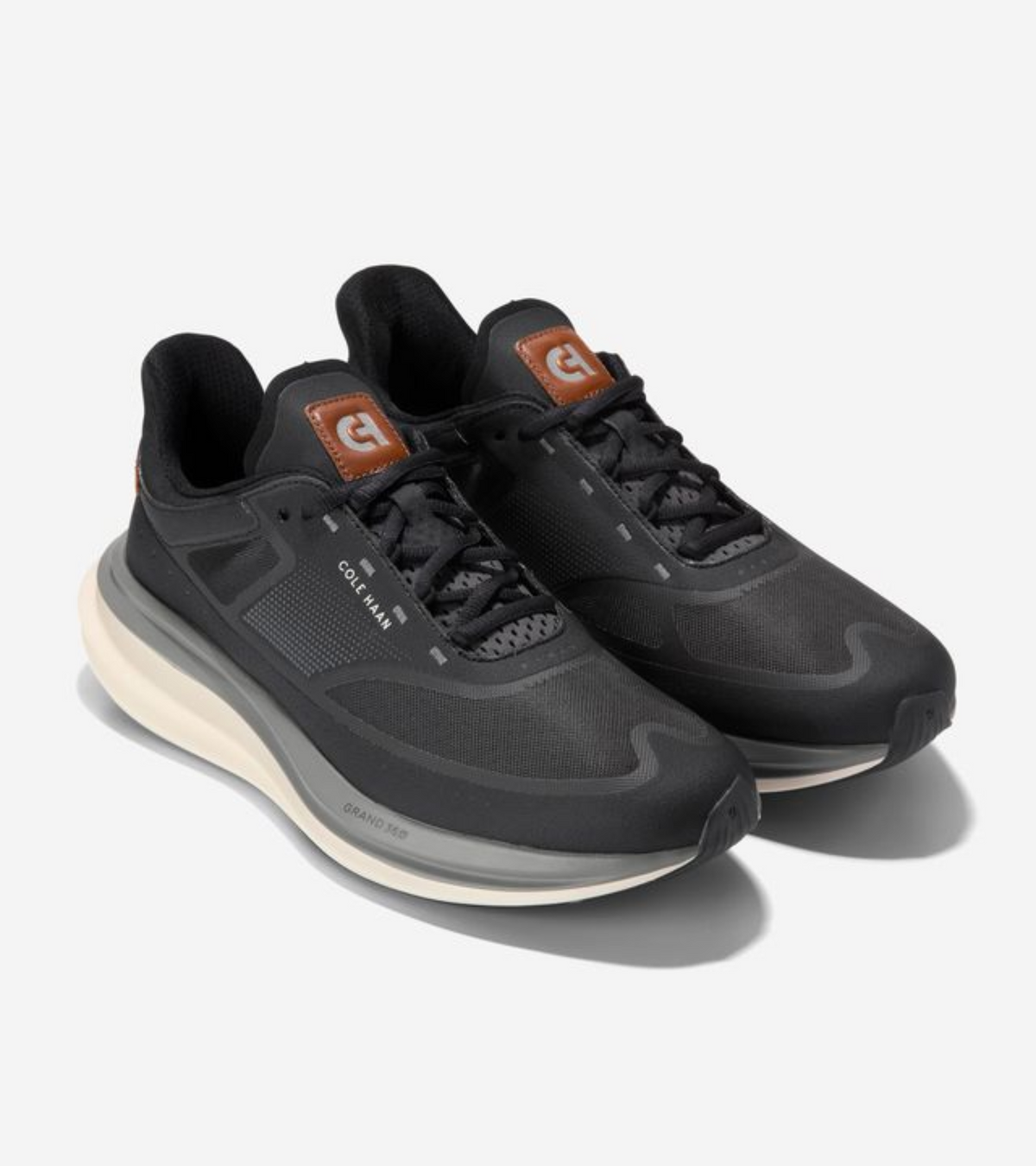 Ανδρικά OriginalGrand Quadstar Running Sneakers Black-British Tan-Periscope-Quiet shade-Ivory (C39631M) - Cole Haan