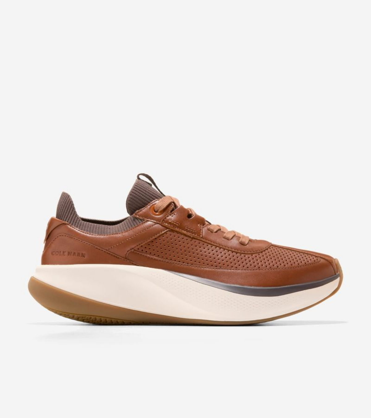 Ανδρικά GrandPrø All-Day Leather Running Sneakers British Tan-Dark Chocolate-Ivory (C42332M) - Cole Haan