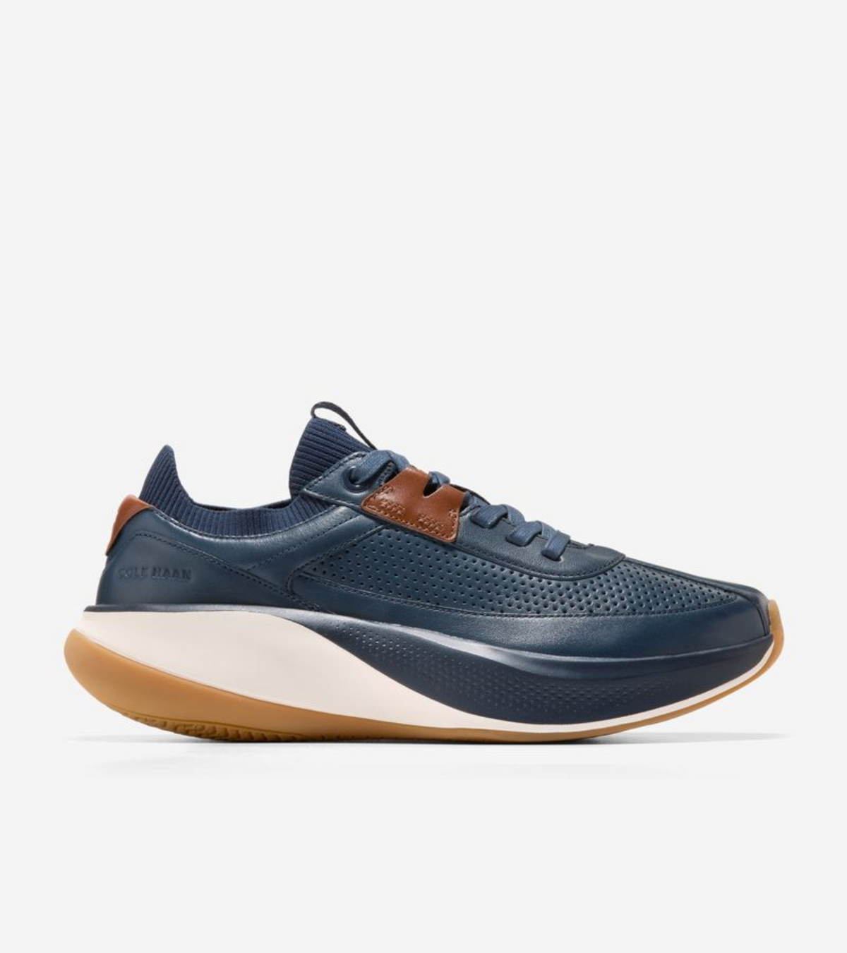 Ανδρικά GrandPrø All-Day Leather Running Sneakers Navy Blazer-British Tan-Ivory (C42333M) - Cole Haan