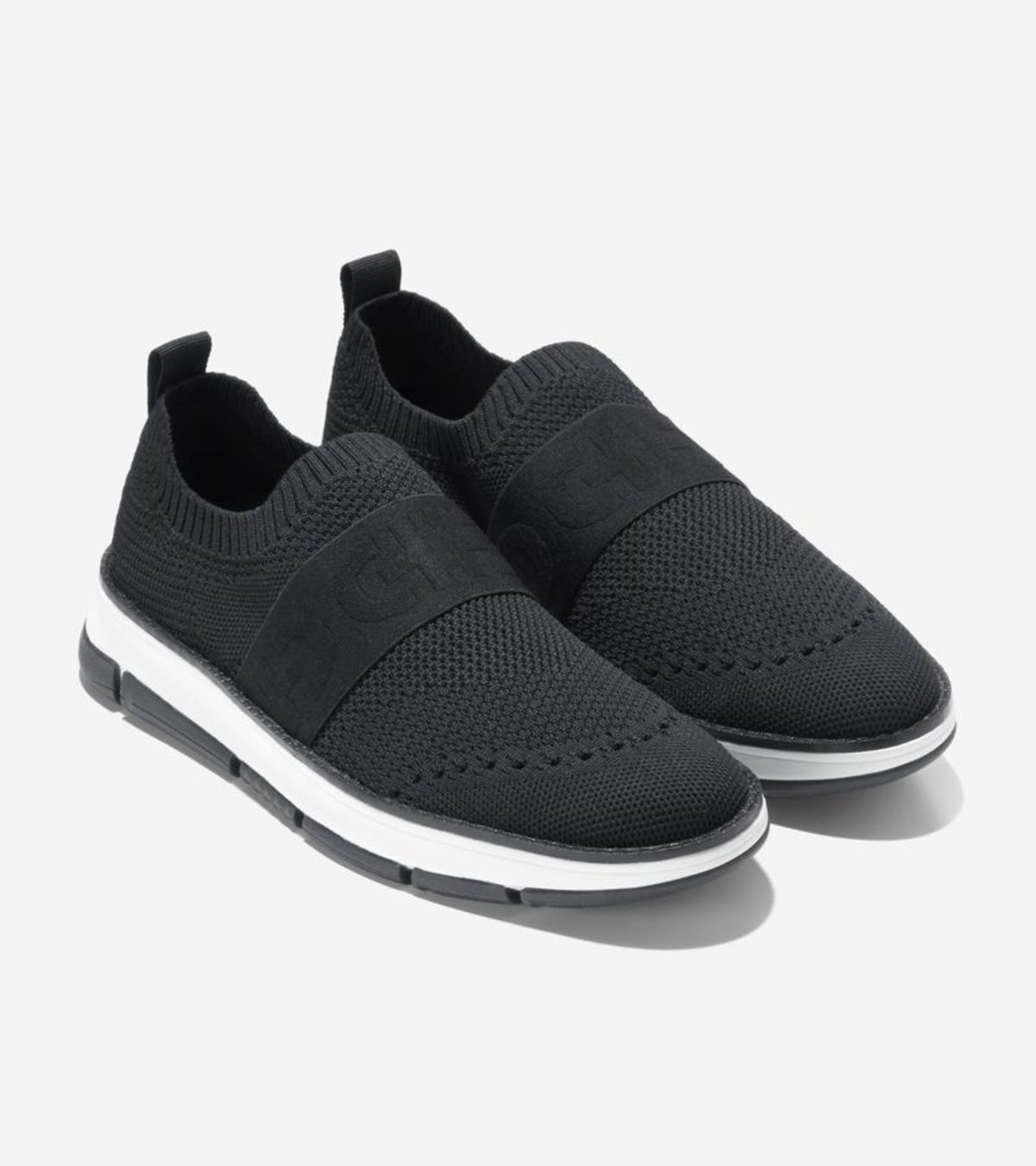 Γυναικεία ZERØGRAND Rella Stitchlite™ Slip-On Sneaker Black Knit-White (W32498B) - Cole Haan