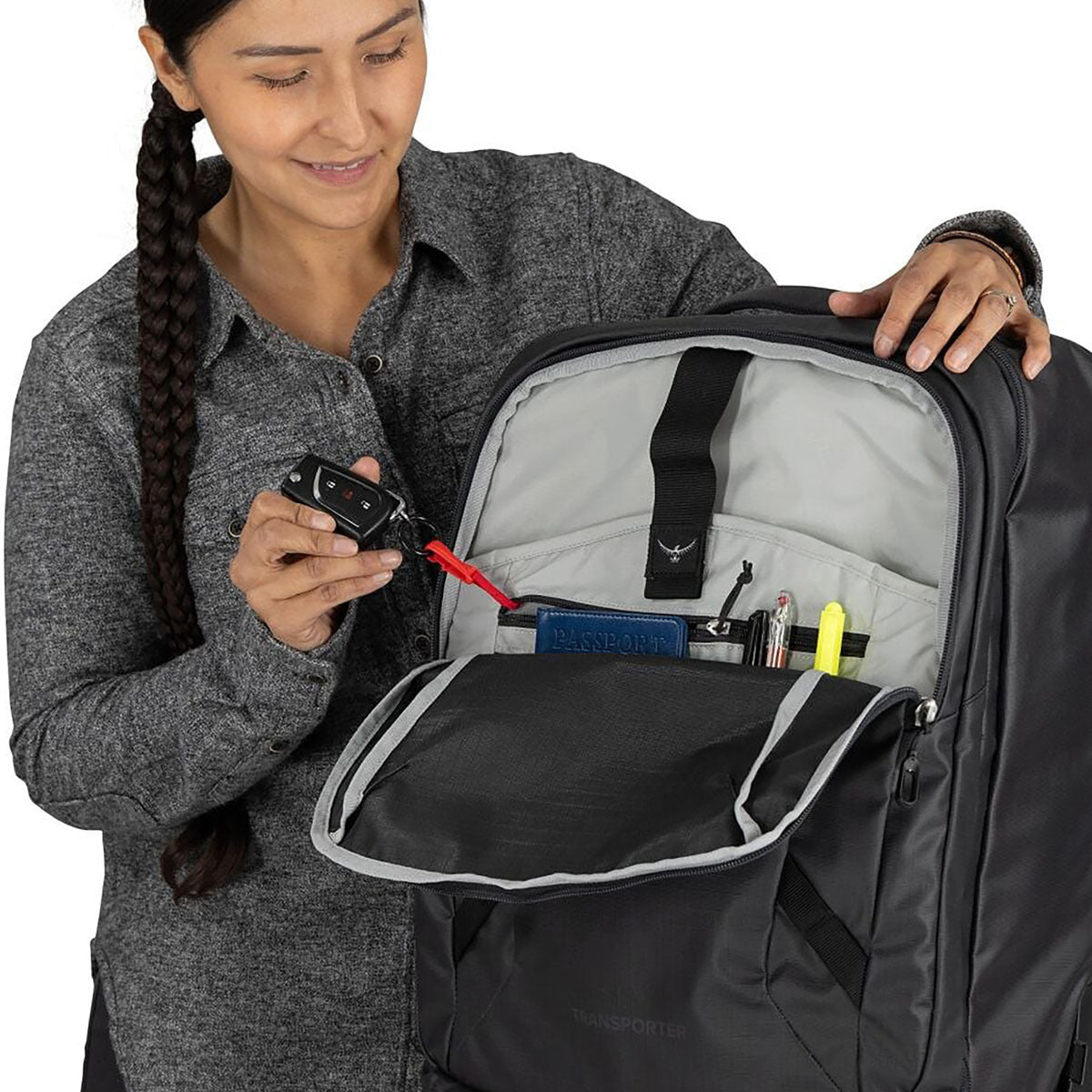 Osprey Τσάντα με Τροχούς Carry On Transporter Raven Black (10006355)