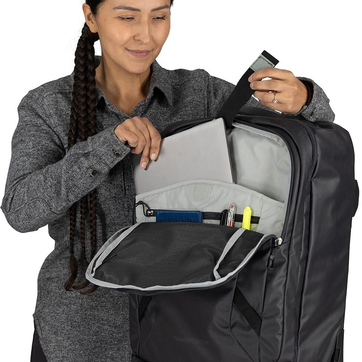 Osprey Τσάντα με Τροχούς Carry On Transporter Raven Black (10006355)