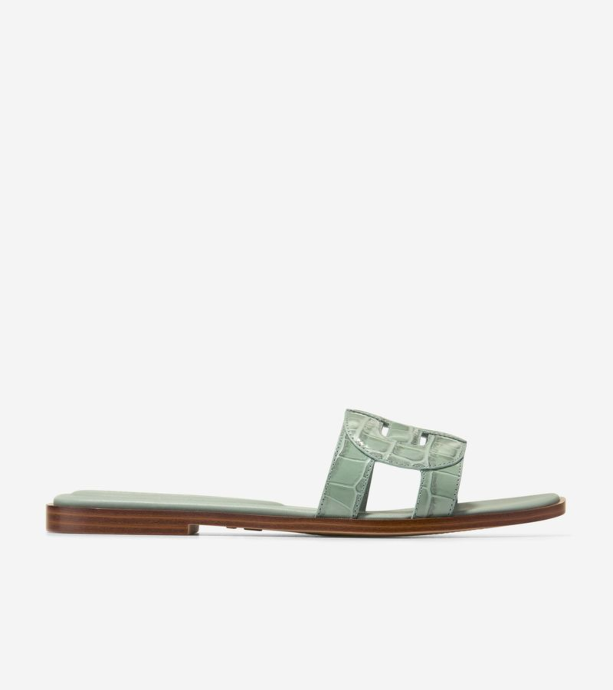 Γυναικεία Chrisee Slide Sandals Lily Pad-Croc Print Leather (W37014B) - Cole Haan