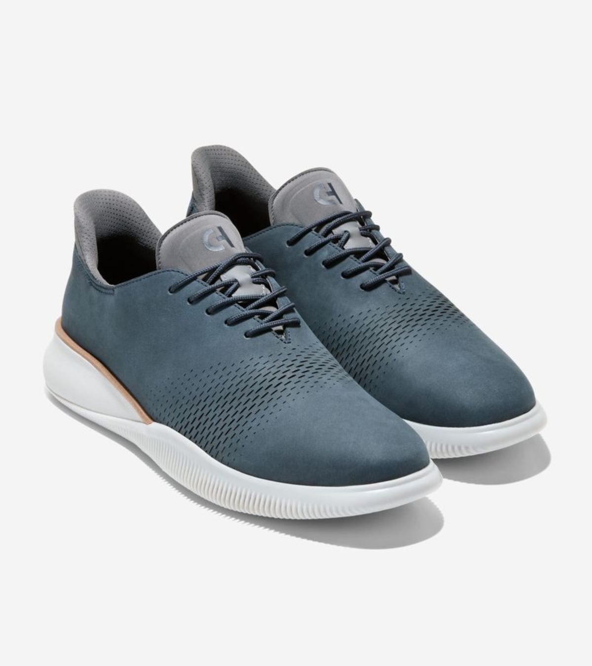 Ανδρικά 6.ZERØGRAND Laser Quick-On Oxfords Navy Blazer-Oyster Mushroom (C42830M) - Cole Haan