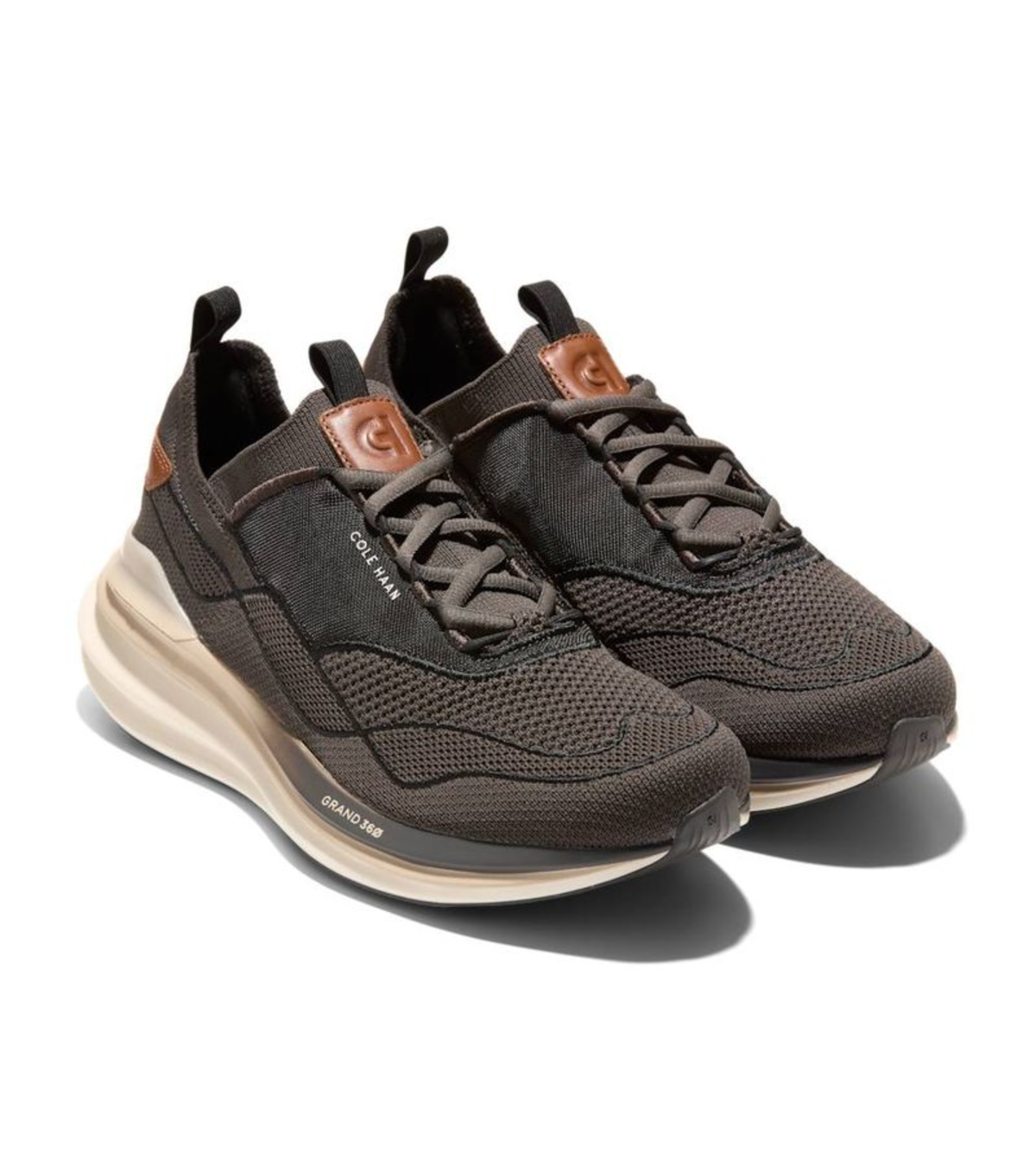 Ανδρικά ØriginalGrand Quadstar Stitchlite™ Sneakers Brown-British Tan-Ivory (C41295M) - Cole Haan