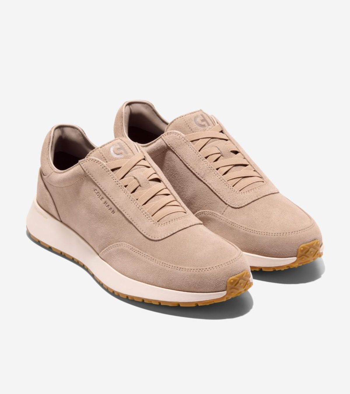 Ανδρικά GrandPrø Luxe Mile Slip-on Sneakers Birch Beige Suede / Ivory / Ch Gum T (C44790M) - Cole Haan