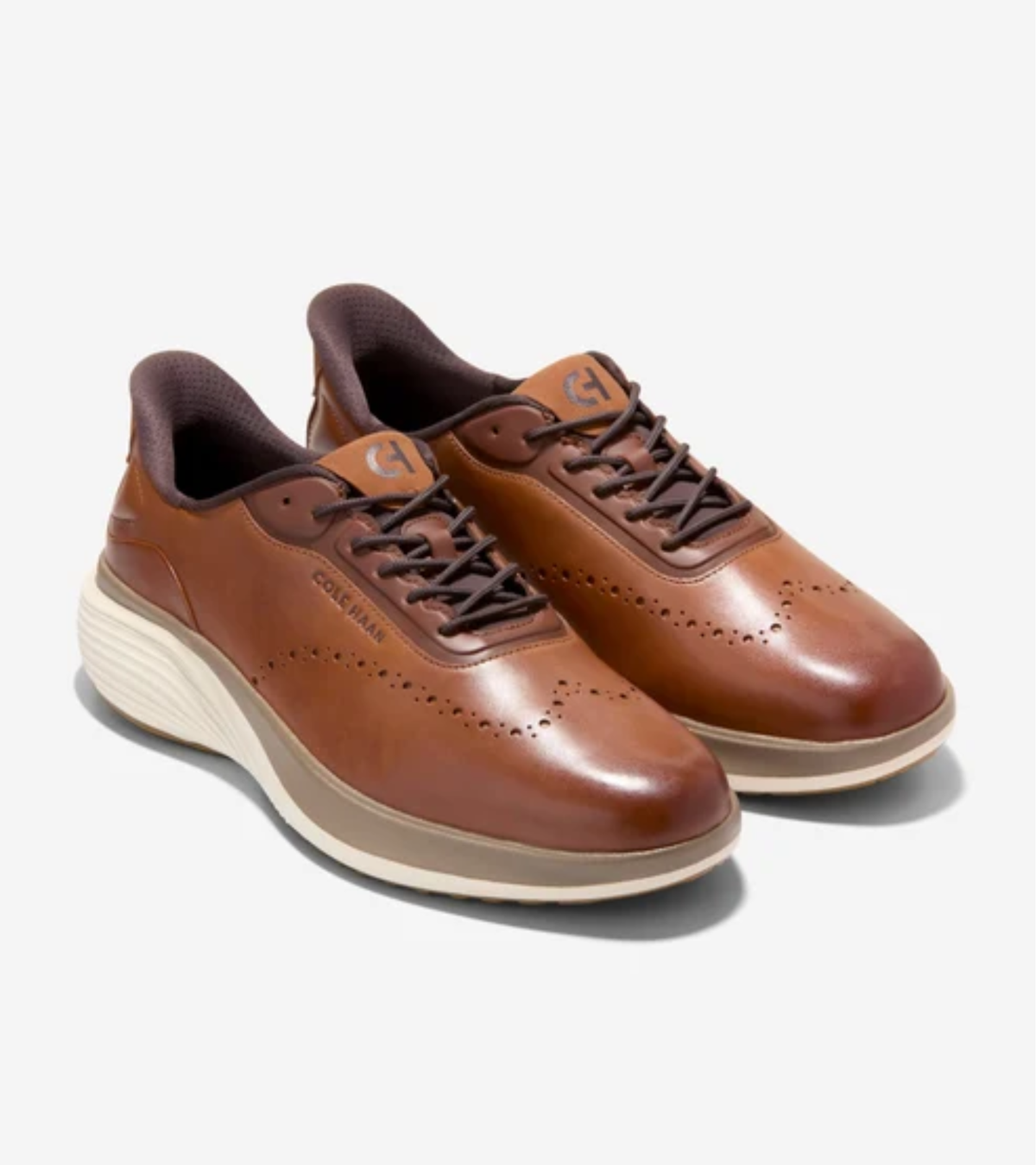 Ανδρικά ØriginalGrand Neoarc Quick-On Wingtip Oxfords CH BRITISH TAN / CH IRISH COFFEE / IVORY (C44230M) - Cole Haan