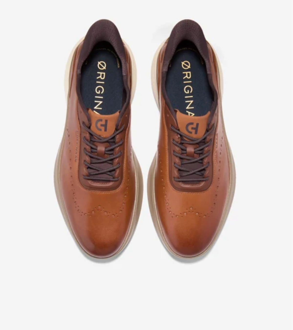 Ανδρικά ØriginalGrand Neoarc Quick-On Wingtip Oxfords CH BRITISH TAN / CH IRISH COFFEE / IVORY (C44230M) - Cole Haan