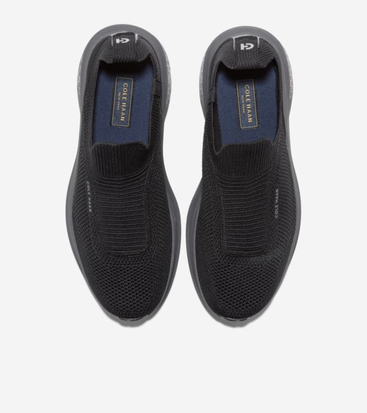 Ανδρικά ØriginalGrand SkyWeave™ Everarc Running Sneakers BLACK / GRAY PINSTRIPE (C44255W) - Cole Haan