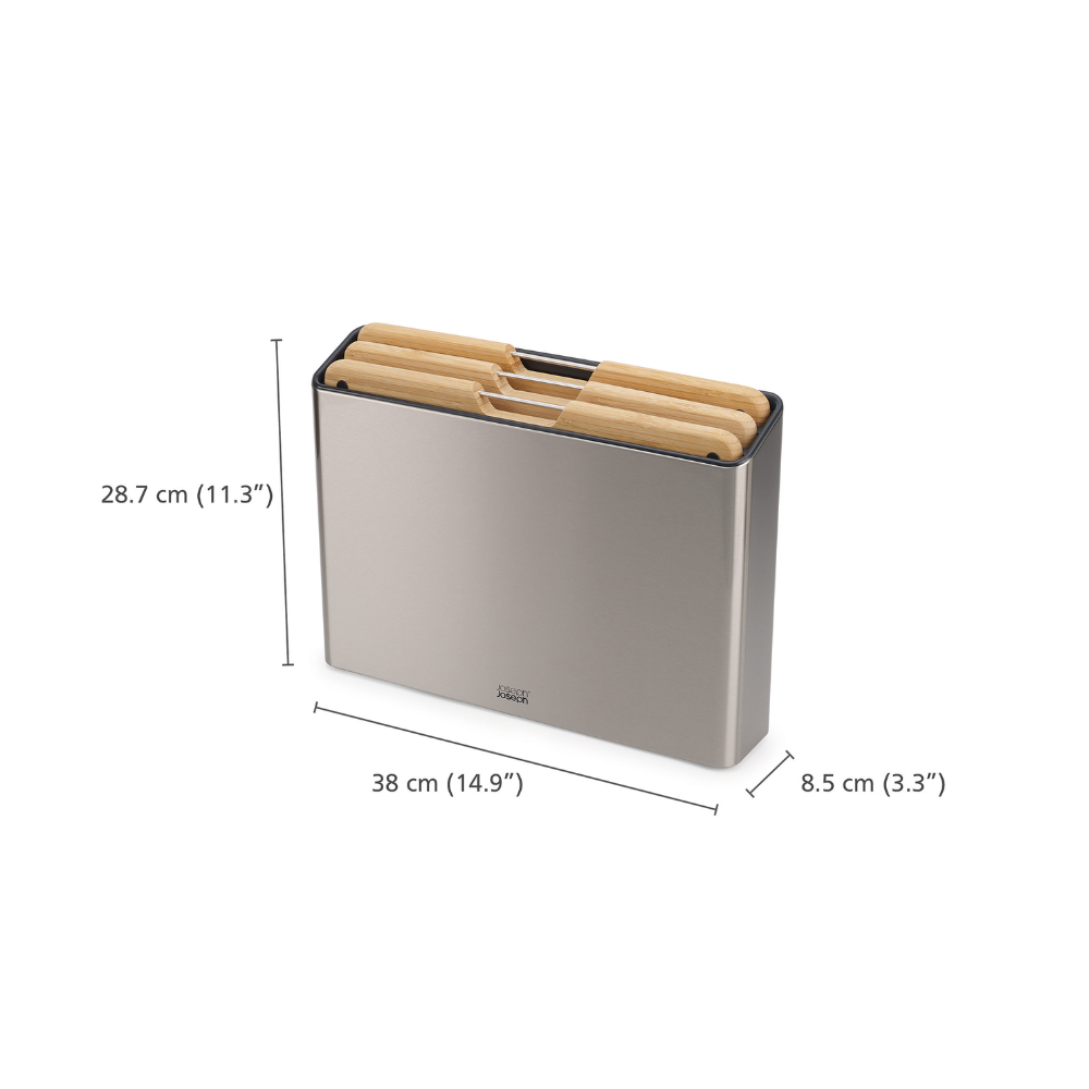 Joseph Joseph Folio™ Steel Bamboo Σετ 3 Τεμαχίων Επιφάνειας Κοπής (60229)