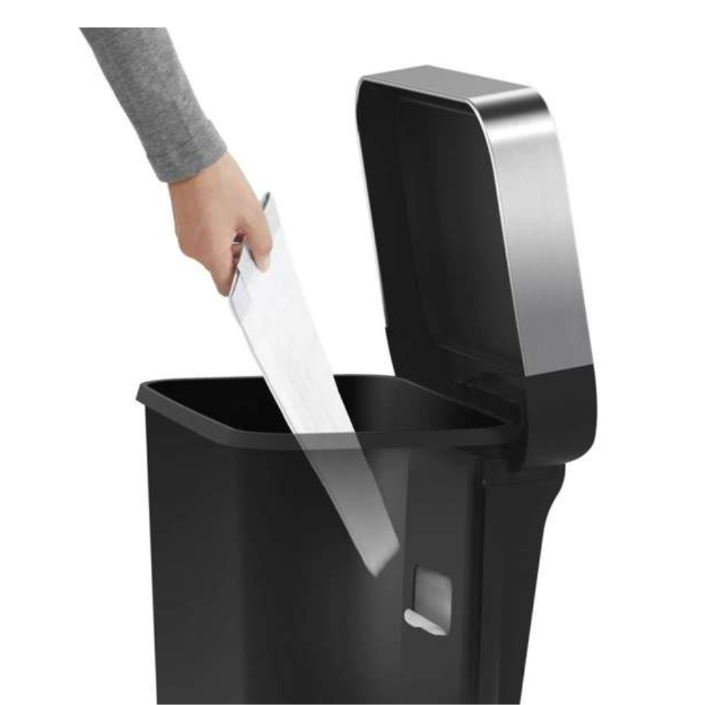 Ορθογώνιος Κάδος με Πεντάλ & Θήκη Σακούλας 45L - CW1385CB Simplehuman