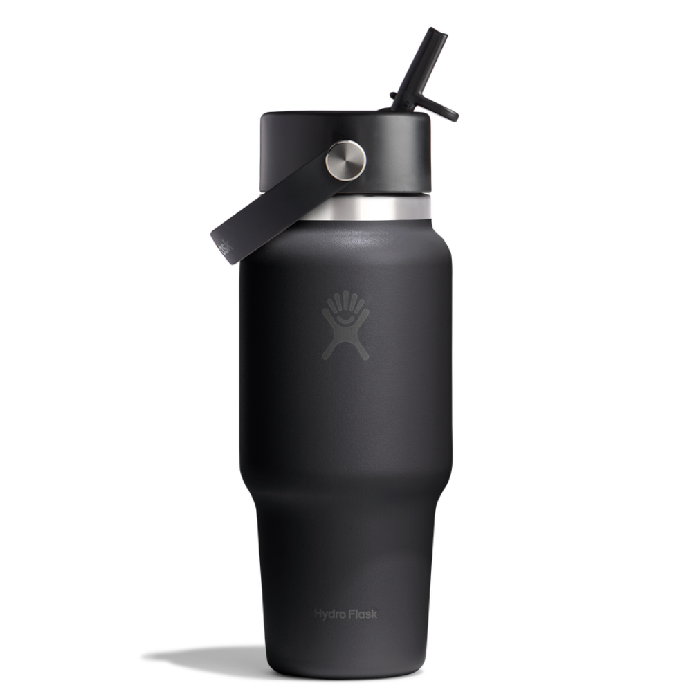 Hydro Flask Μπουκάλι Wide Mouth Flex Straw Travel 710 ml – Black (WT24CFS001)