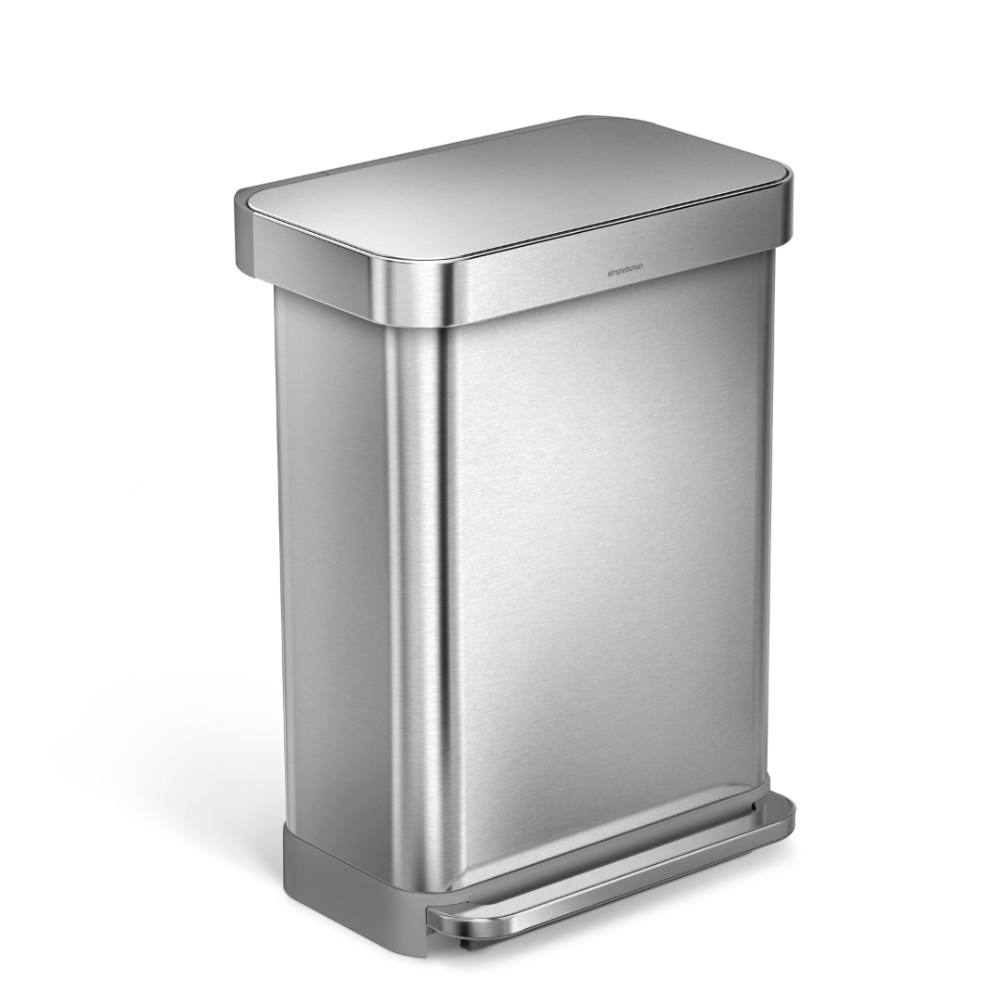 Ορθογώνιος Κάδος με Πεντάλ & Θήκη Σακούλας 55L - CW2023 Simplehuman