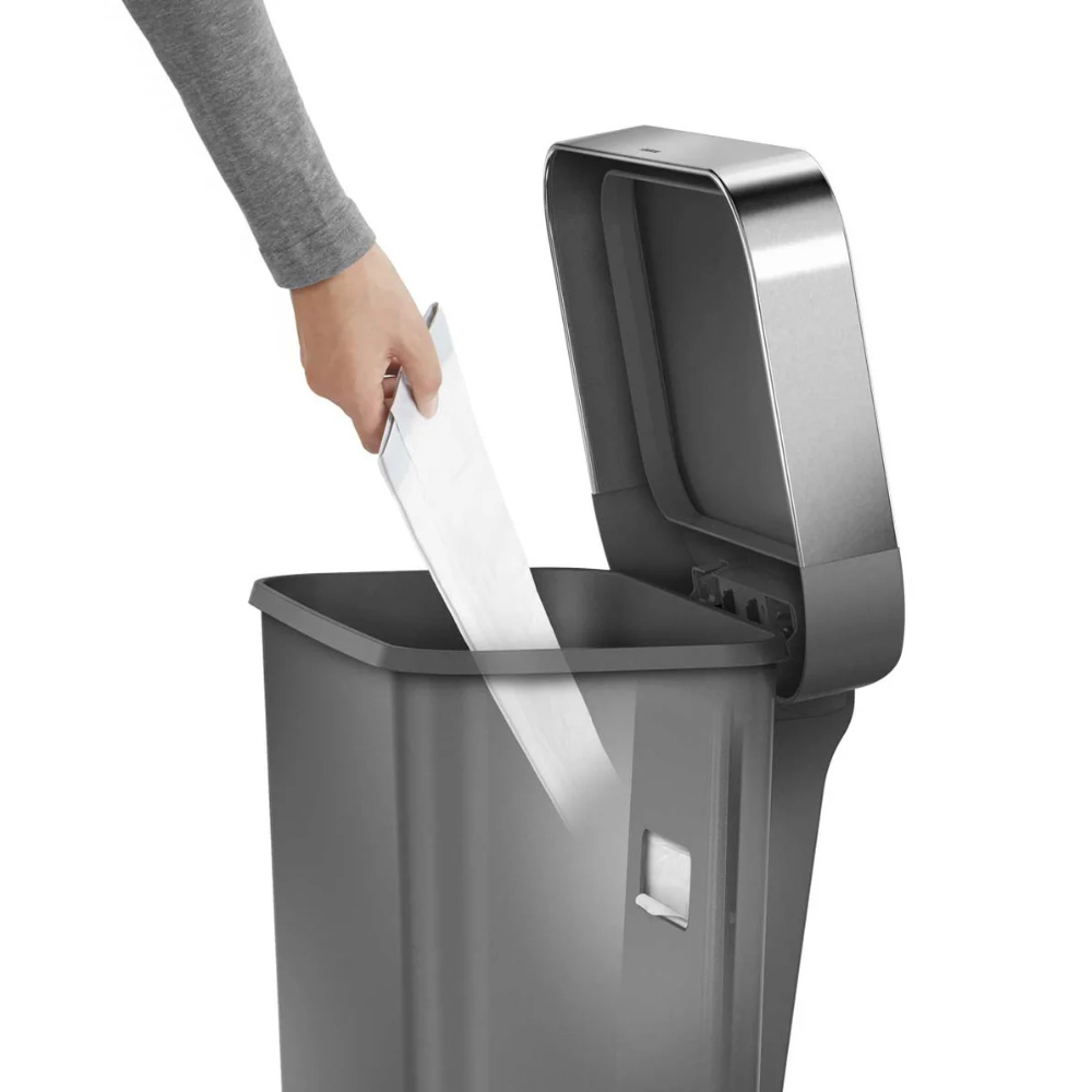 Ορθογώνιος Κάδος με Πεντάλ & Θήκη Σακούλας 45L - CW1386CB Simplehuman