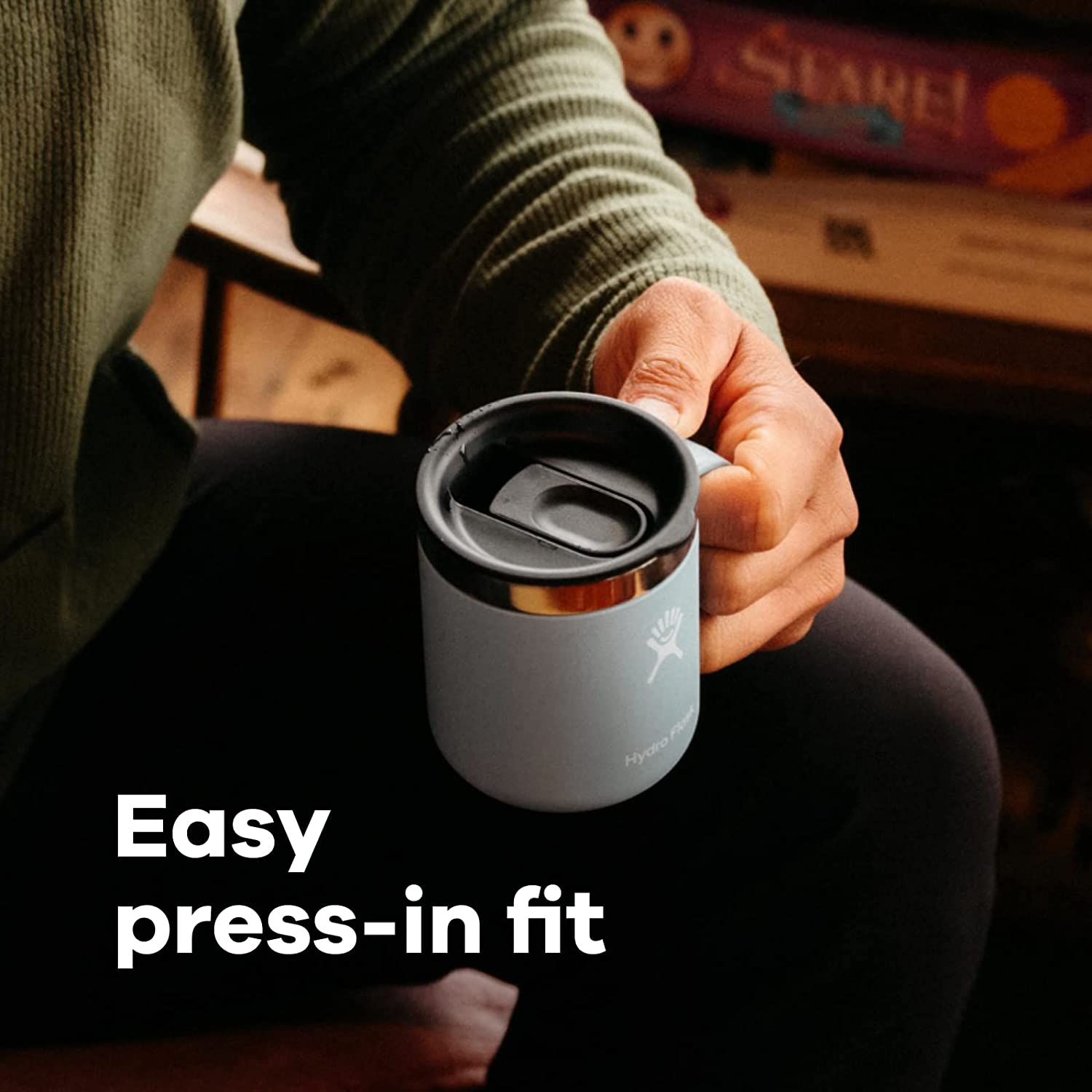 Hydro Flask Καπάκι Small Closeable Press-In Lid – Μαύρο (CPLS001)