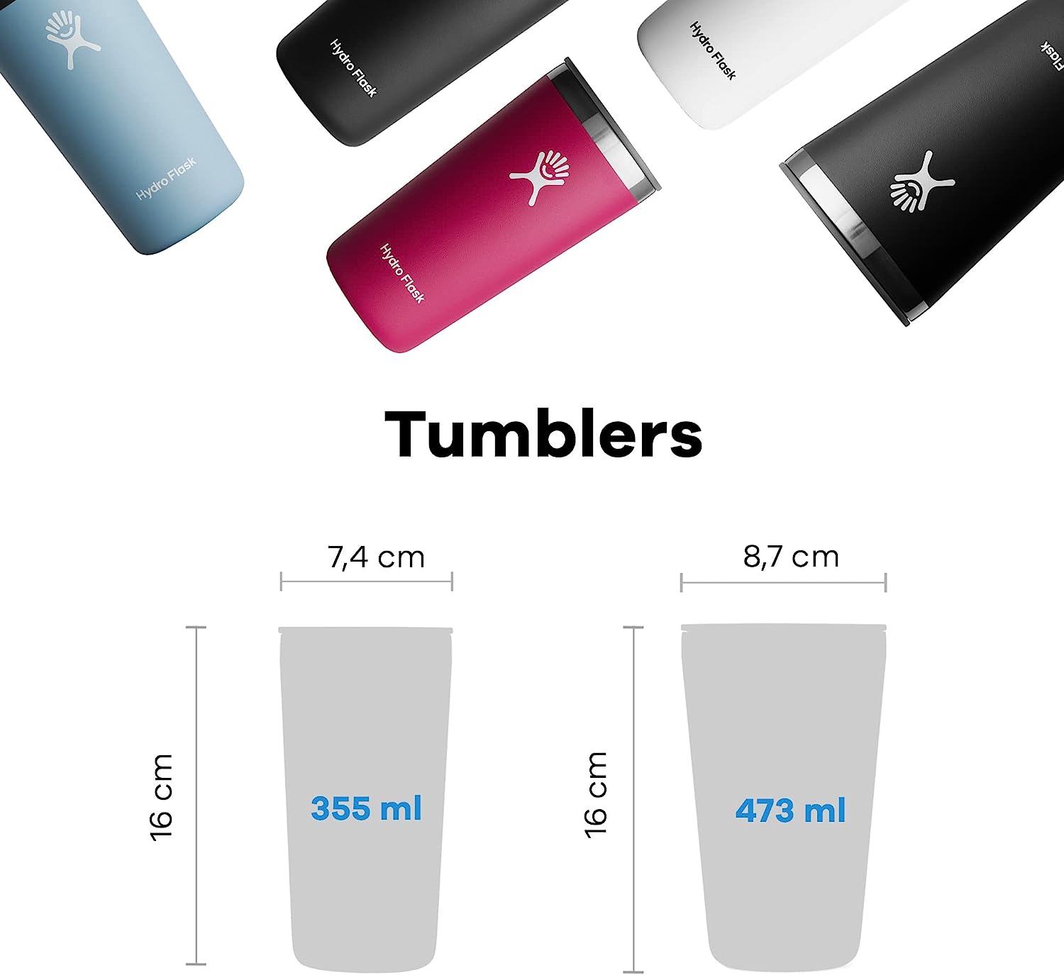 Hydro Flask Ποτήρι 500 ml – Μαύρο (T16CP001)