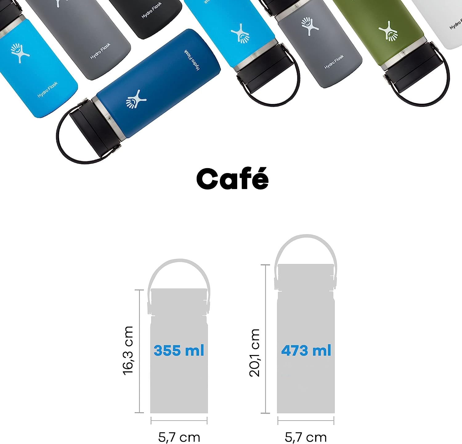 Hydro Flask Μπουκάλι Wide Flex Sip Lid 355 ml – Γκρι (W12BCX374)