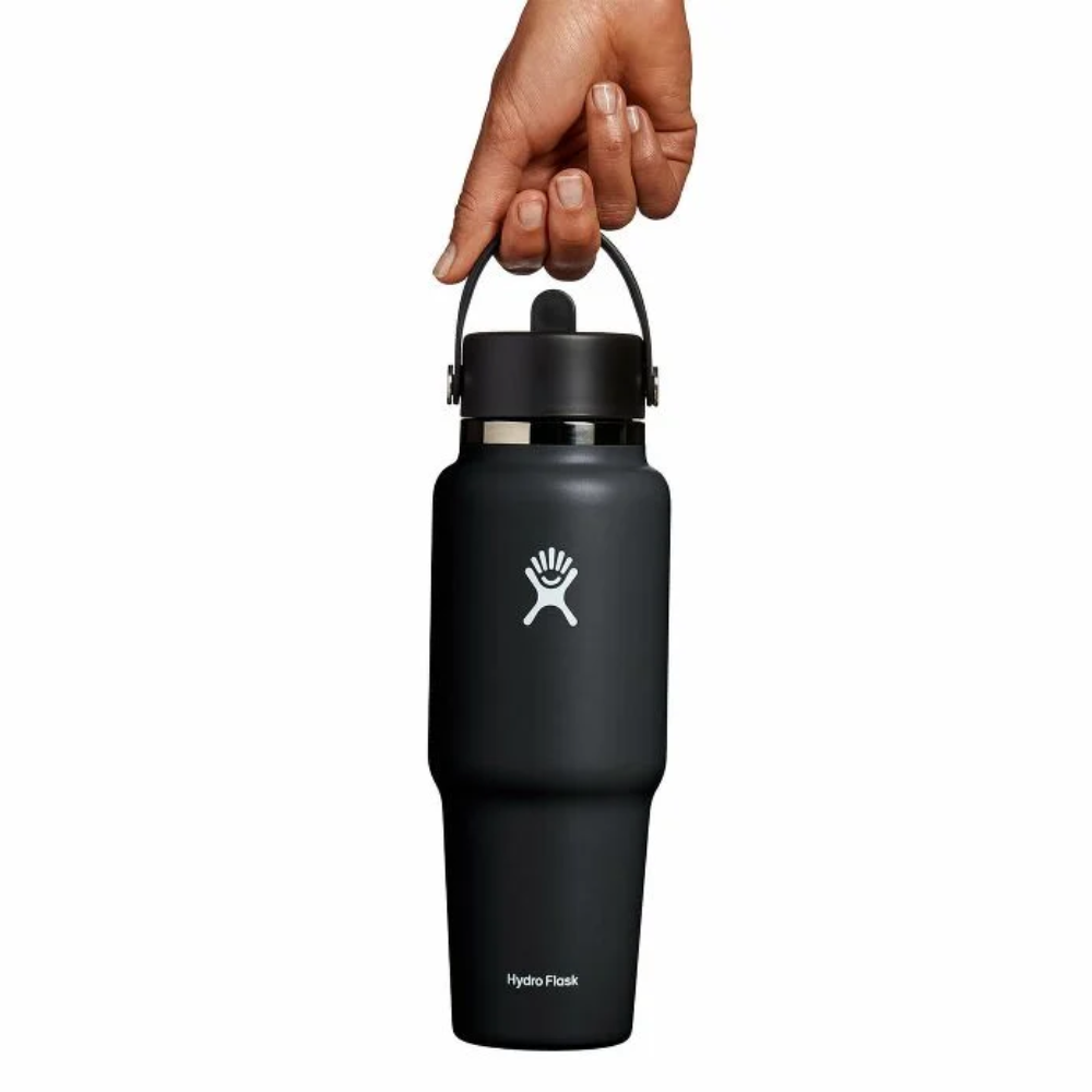 Hydro Flask Μπουκάλι Ταξιδιού με Καλαμάκι WIDE FLEX 946 ml - Μαύρο (WT32BFS001)