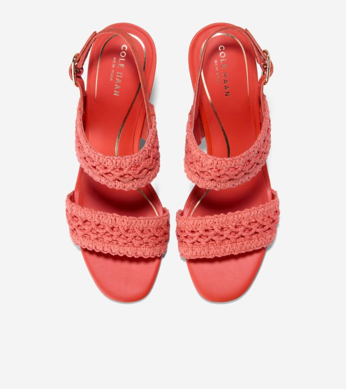 Γυναικεία Harlan Double Band Sandals Summer Fig Woven Fabric / Suede (W37776B) - Cole Haan