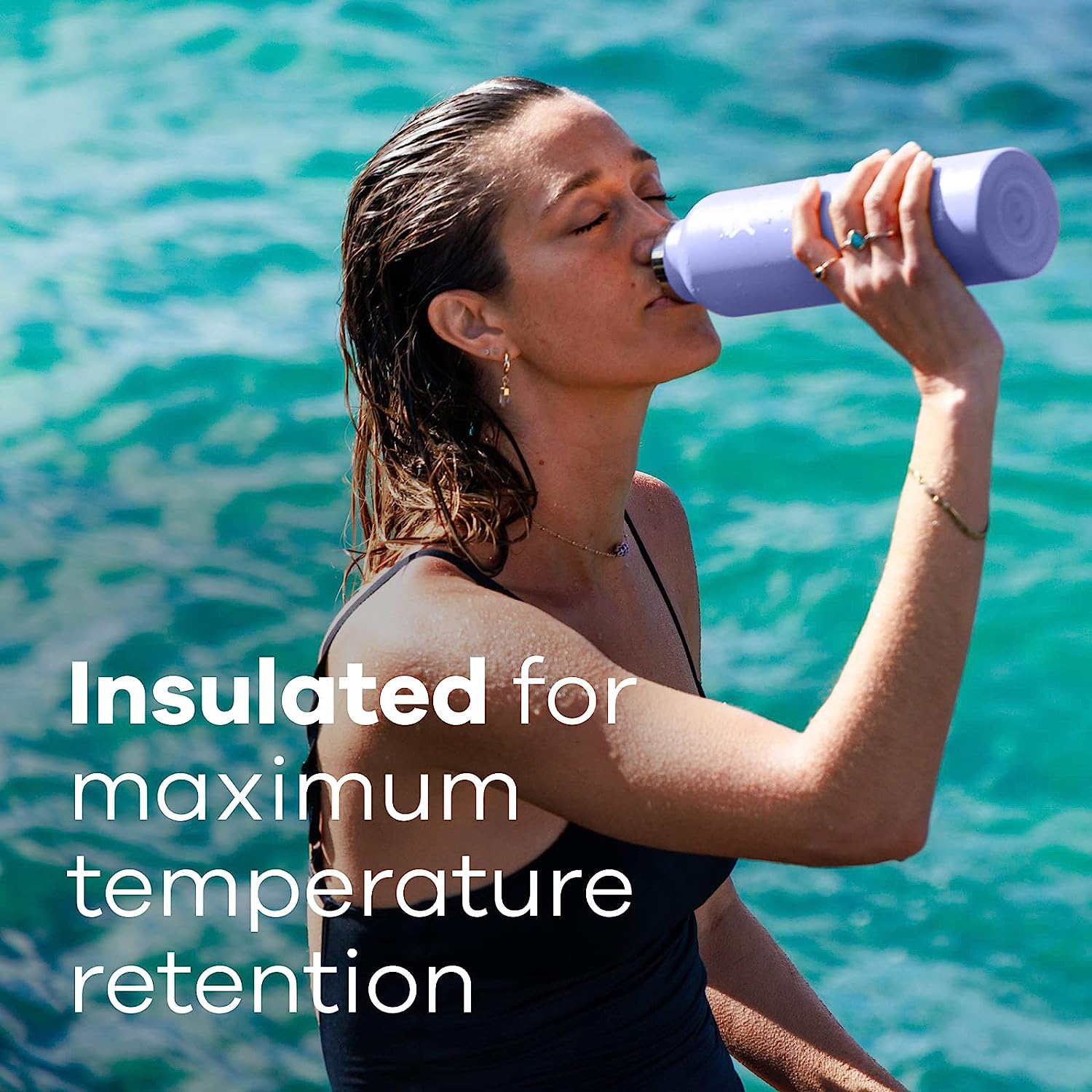 Hydro Flask Πώμα Press-In Straw για Standard Mouth – Μαύρο (SFS001)