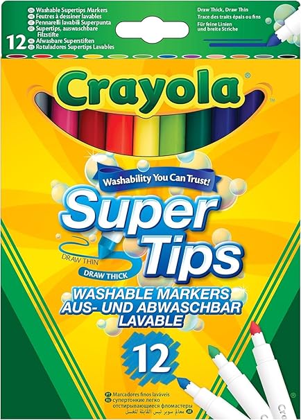 Μαρκαδόροι Crayola Πλενόμενοι – 12 Τεμάχια