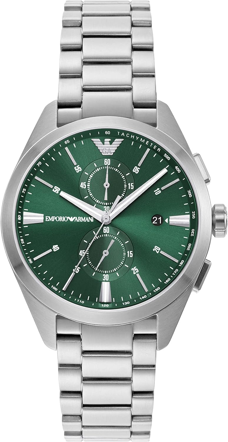 Ρολόι Emporio Armani Chronograph Green Dial AR11480 Quartz - Ανδρικό