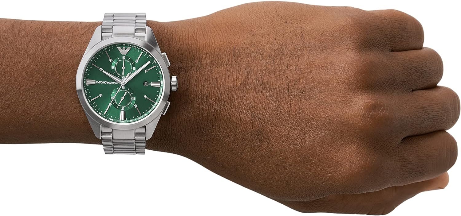 Ρολόι Emporio Armani Chronograph Green Dial AR11480 Quartz - Ανδρικό