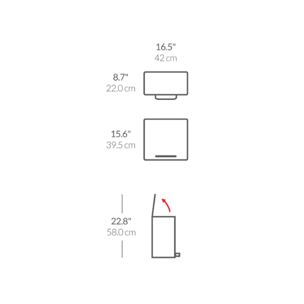 Simplehuman mini recycler pedal bin 15L (CW2122)
