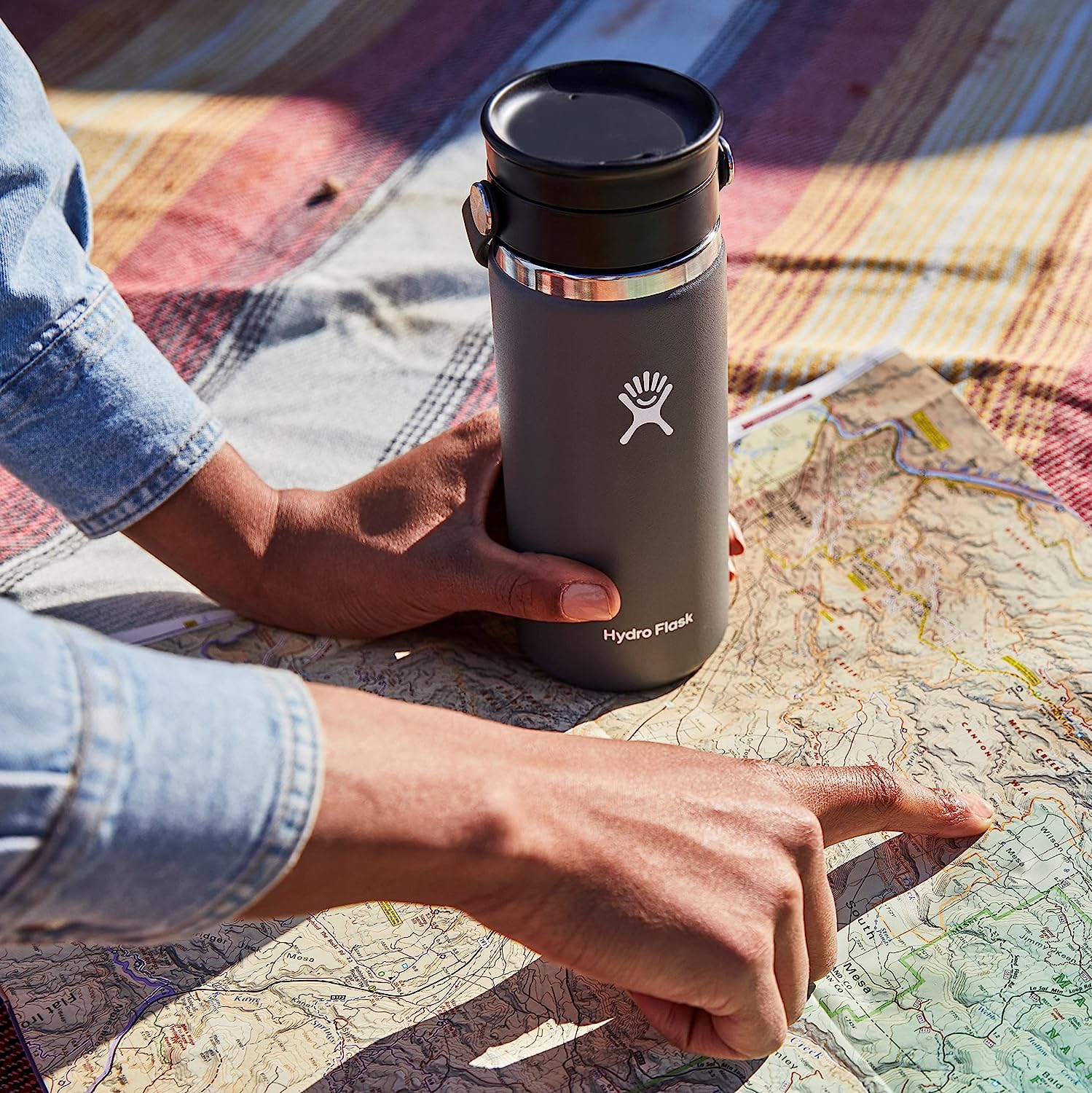 Hydro Flask Μπουκάλι Wide Mouth 473 ml – Μαύρο (W16BCX001)