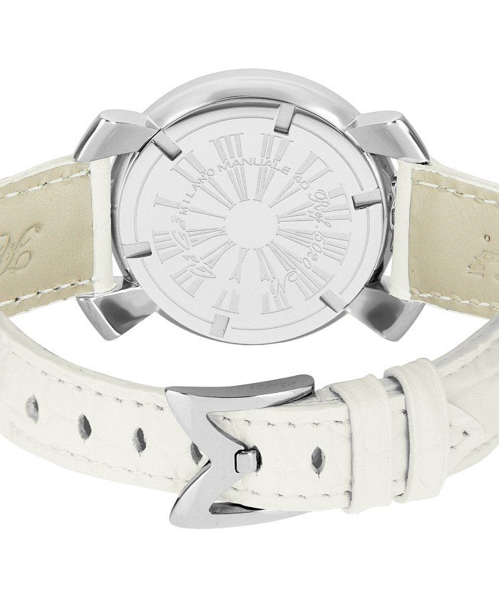 Ρολόι με λευκό λουράκι GAGA MILANO 5020.01 - Γυναικείο 40mm