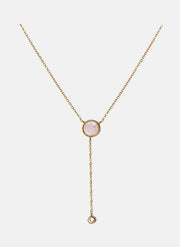 Κολιέ Sunna με Αλυσίδα και Πέτρα Rose Quartz | AEC Paris