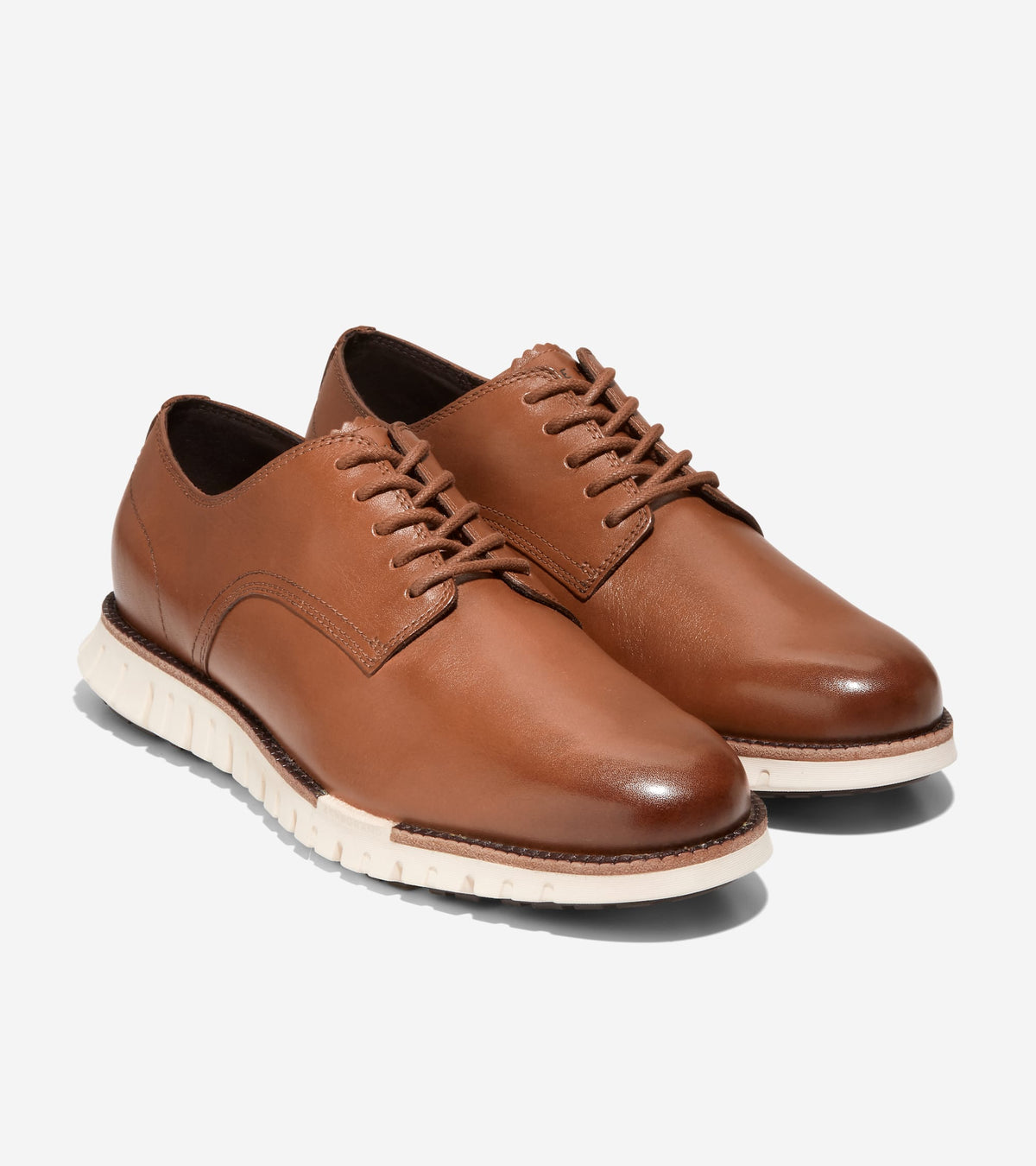Ανδρικά ZERØGRAND Remastered Plain Toe Oxfords British Tan-Ivory (C38840M) - Cole Haan