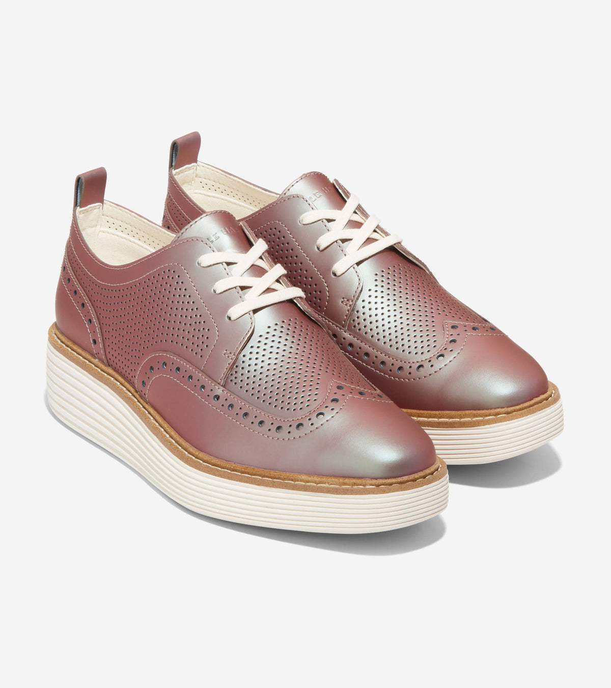 Γυναικεία ØriginalGrand Platform Wingtip Oxfords Iridescent-Ivory (W28702B) - Cole Haan
