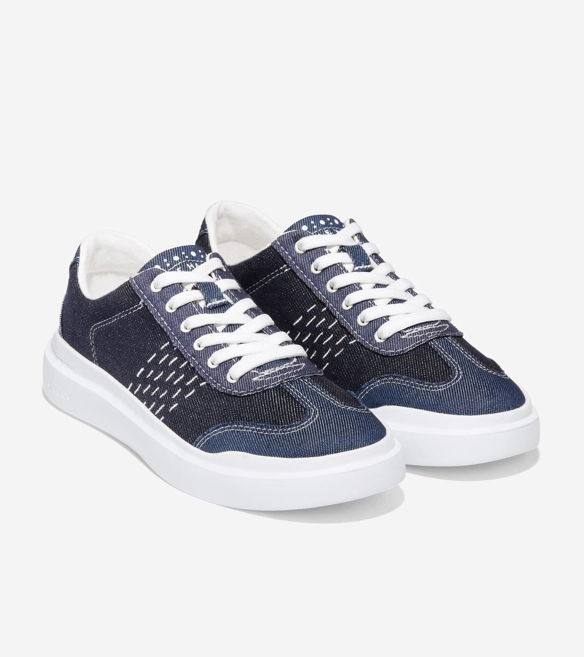 Γυναικεία GrandPrø Rally Canvas T-Toe Sneakers Blue Denim-Optic White (W29599B) - Cole Haan