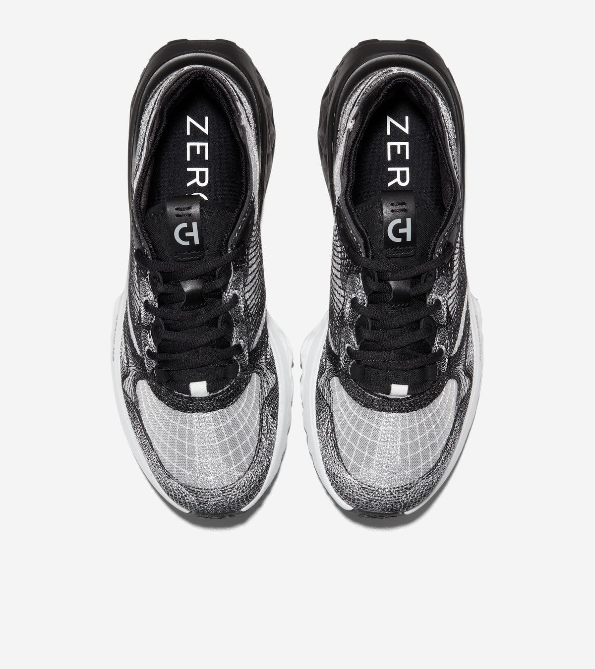 Ανδρικά 5.ZERØGRAND Embrostitch Running Shoe Black-Gray Pinstripe-Optic White (C37360W) - Cole Haan