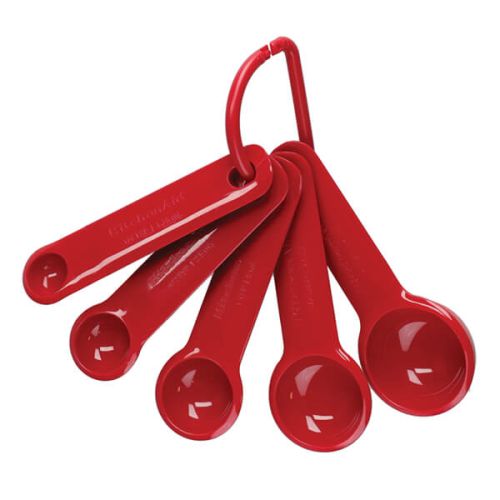 KitchenAid Set Of 5 Measuring Spoons Empire Red