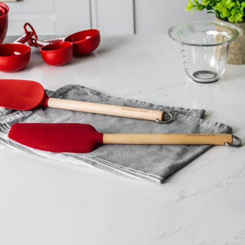 KitchenAid Birchwood Mixer Spatula, Empire Red, Carded