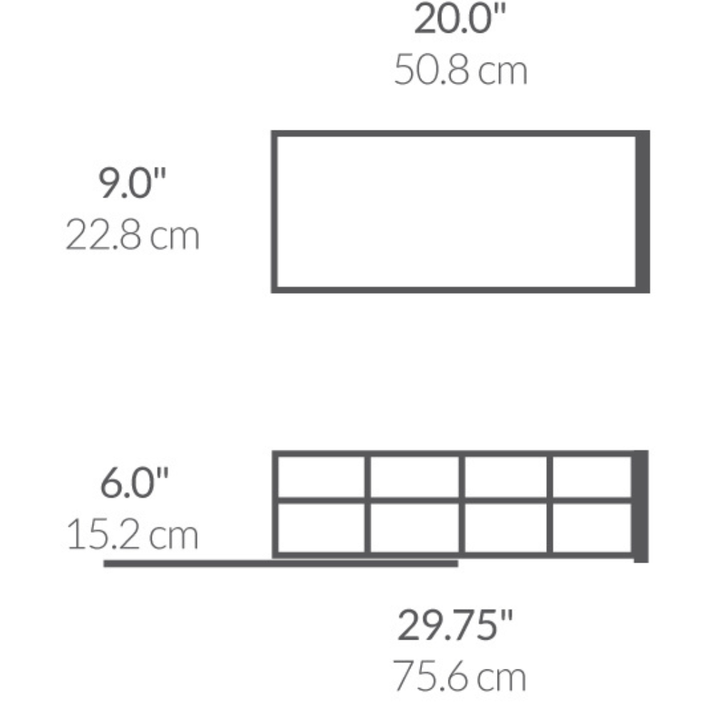 Συρόμενη Βάση Οργάνωσης Ντουλαπιού 22,8cm, Γκρι Πλαστικό & Μεταλλικός Σκελετός - KT1118 Simplehuman