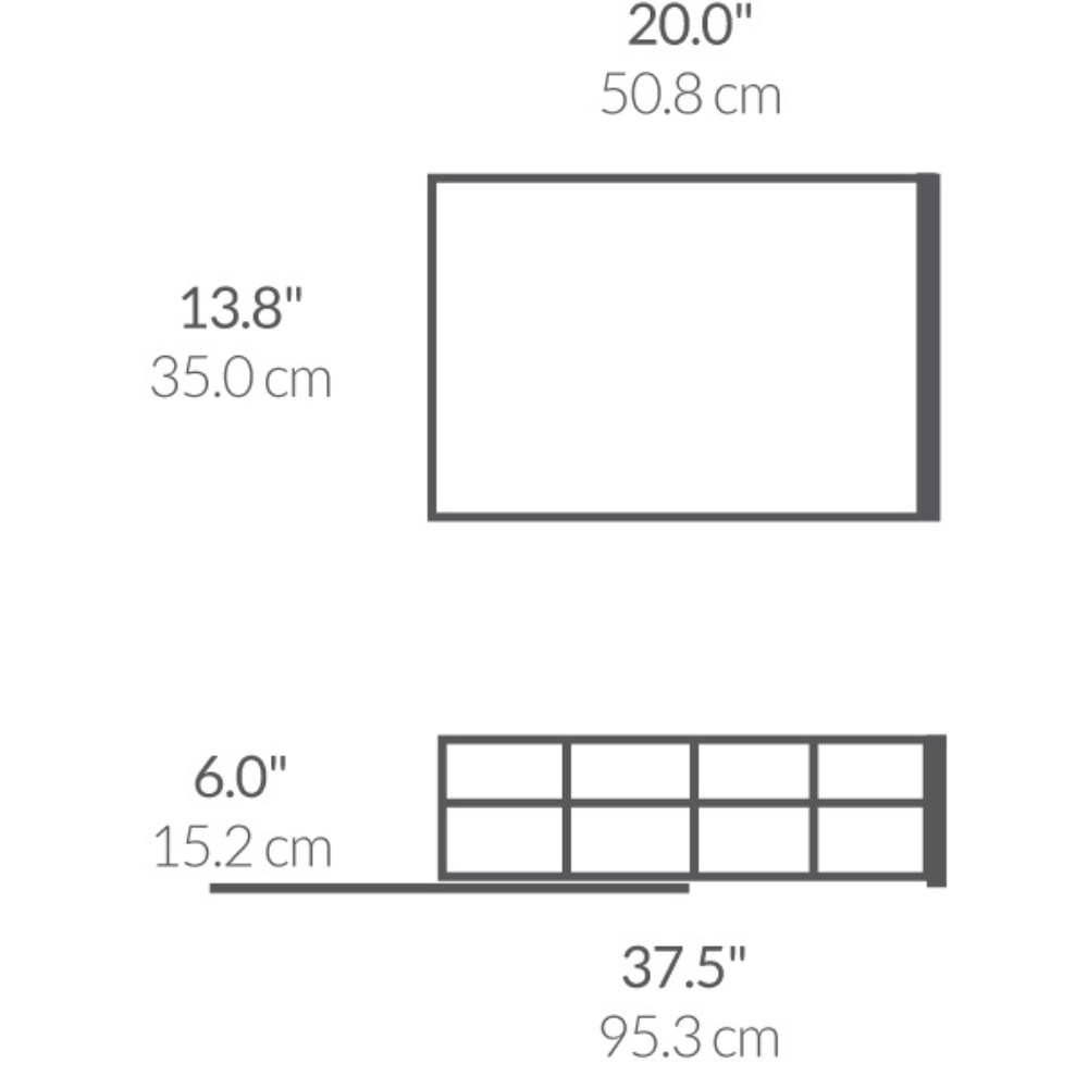 Συρόμενη Βάση Οργάνωσης Ντουλαπιού 35cm, Γκρι Πλαστικό & Μεταλλικός Σκελετός - KT1119 Simplehuman